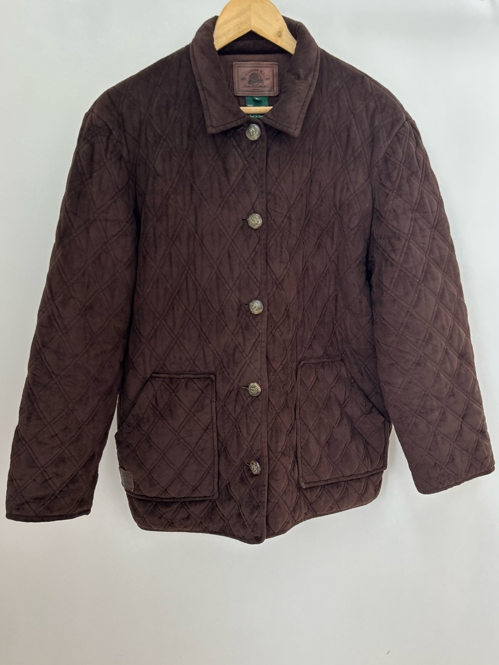 Vintage Lauren Ralph Lauren Quilted Equestrian Barn Jacket Brown - Ladies L